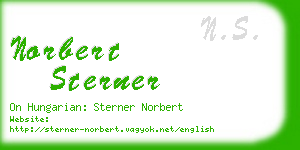 norbert sterner business card